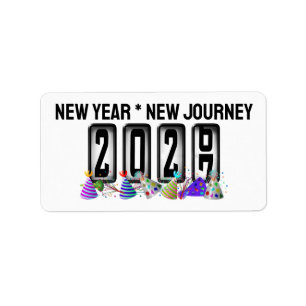Etiqueta 2027 Odómetro Año Nuevo