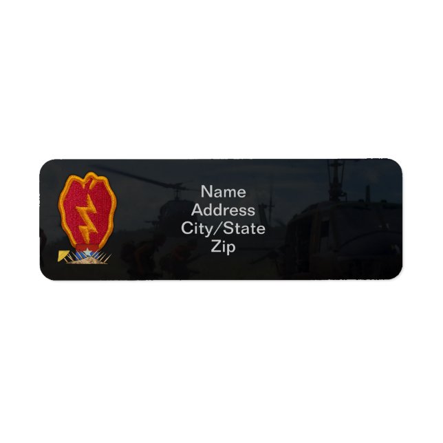 Etiqueta 25.ª división de infantería vietnam parche de guer (Frente)