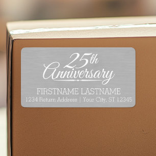 Etiqueta 25.º aniversario Boda personalizado