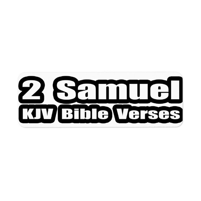 Etiqueta 2 Samuel Versículos de la Biblia KJV (Frente)
