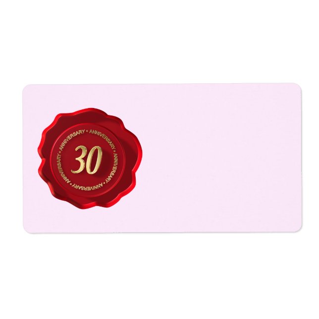 Etiqueta 30.ª foca de cera roja (Frente)