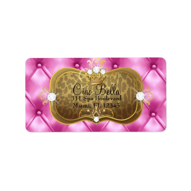 Etiqueta 311 Ciao Bella Pink Tuft Leopard (Frente)