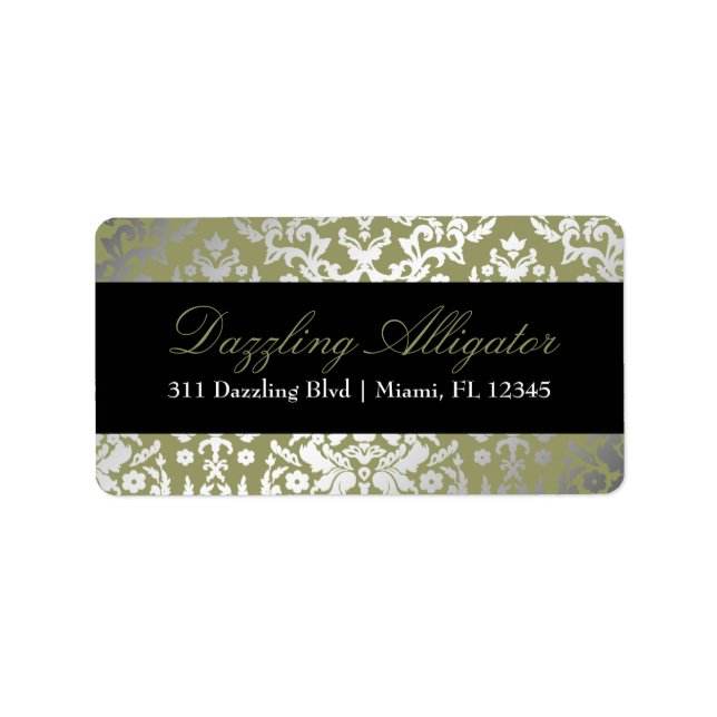 Etiqueta 311 Deslumbrante Reloj de Damasco (Frente)