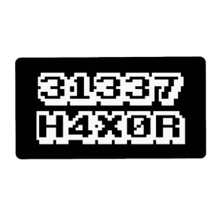 ETIQUETA 31337 H4X0R