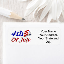 Etiqueta 4 de julio de Star Stripes