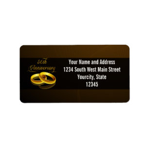 Etiqueta 50º aniversario  Script Gold