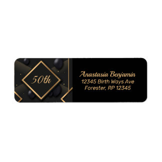 Etiqueta 50.ª forma de diamante de oro negro Personalizació