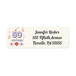 Etiqueta 50 & Still Rockin’ Retro Music Dirección temática