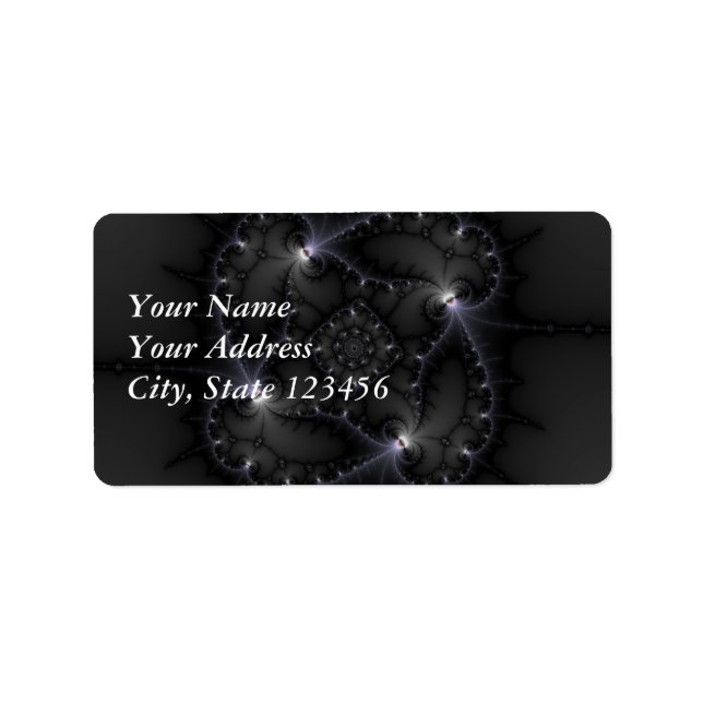 Etiqueta 50 Tonos Gris - Arte Fractal (Frente)