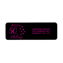 Etiqueta 50 y el maravilloso negro rosado