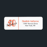 Etiqueta 50 y Fabulous Coral 50th Birthday Return Address<br><div class="desc">Prepárate para un maravilloso fiesta con familia y amigos. No olvide ningún detalle de su invitación personalizada de fiesta de cumpleaños,  como una hermosa y elegante etiqueta de dirección de retorno. Disfrute de las mejores recetas auténticas tradicionales de Nonna Belinda. © Belytalia 2020</div>