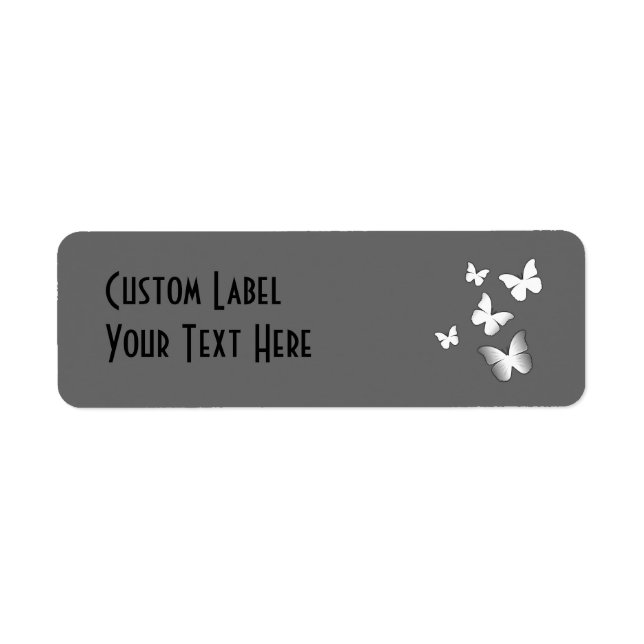 Etiqueta 5 mariposas blancas (Frente)