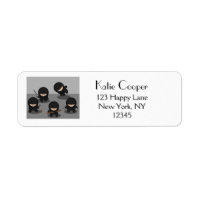 5 Niñitas Personalizados en negro