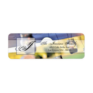 Etiqueta .75"x2.25" Dirección de devolución Mason Jar Candl