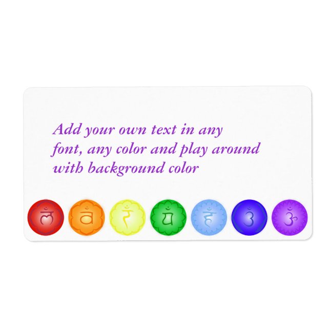 Etiqueta 7 chakras y sus símbolos (Frente)