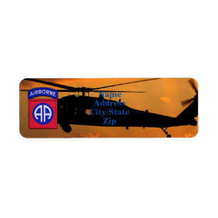 Etiqueta 82º ABN DIV División Aérea Fort Bragg Veteranos