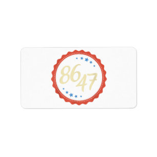 Etiqueta 86 47 Anti Trump Gracioso