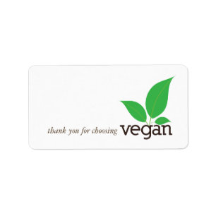 Etiqueta 8.5 X 11 Etiquetas, Vegan