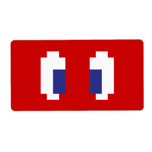 Etiqueta 8 bits Pixel Manga Eyes