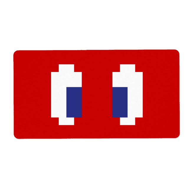 Etiqueta 8 bits Pixel Manga Eyes (Frente)