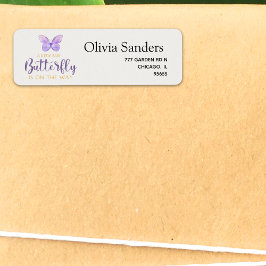 Etiqueta A Little Baby Butterfly is on The Way Baby shower