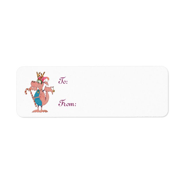 Etiqueta ¡A los dragones también les gustan los Navidades! (Frente)