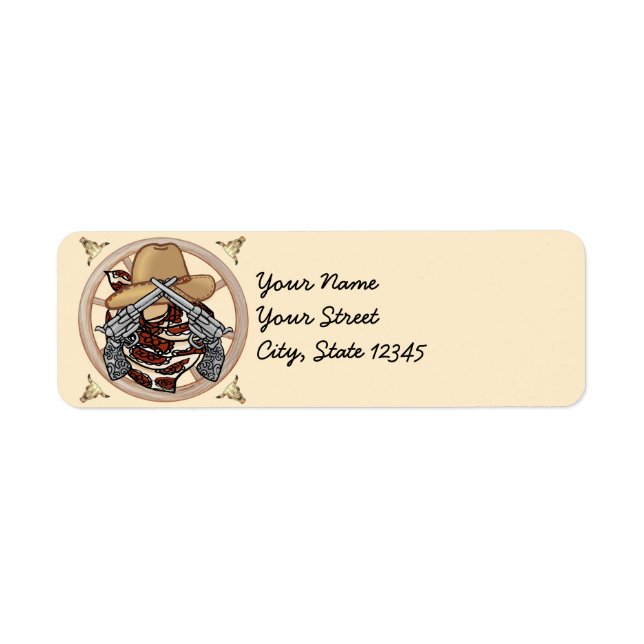 Etiqueta A West Texas Cowboy address Labels (Frente)