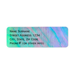 Etiqueta Abalone Shell acuarela madre-de-perla