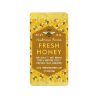 Abeja Apiary Honey Jar Labels Abejas de Honeycomb