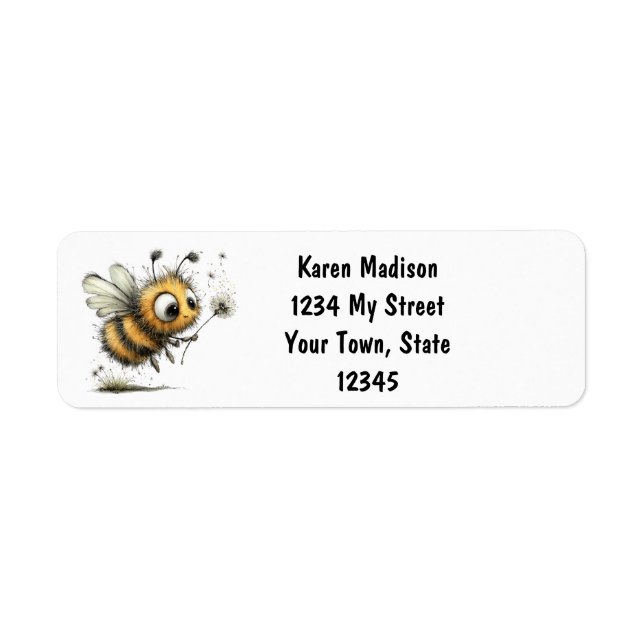 Etiqueta Abeja Bumble Personalizada  (Frente)