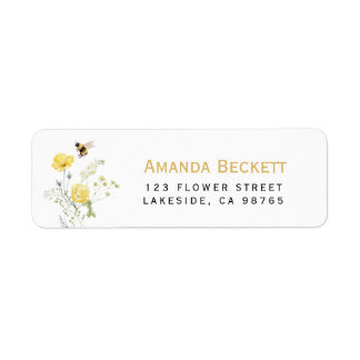 Etiqueta Abeja de flores silvestres