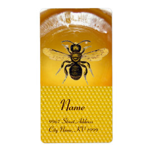 ETIQUETA ABEJA DE LA MIEL, APICULTOR
