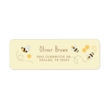 Abeja de miel elegante minimalista