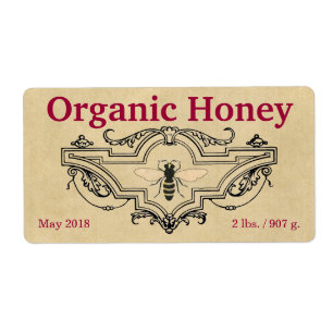 Etiqueta Abeja de miel orgánica Cartouche