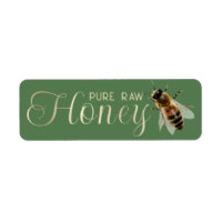 Abeja realista con el oro Grabado en relieve sobre