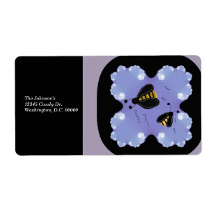 Etiqueta Abejas entre flores moradas
