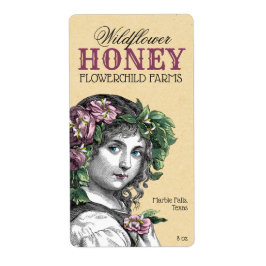 Etiqueta Abejas y Rosas infantiles