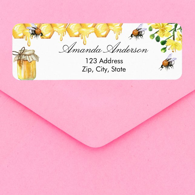 Etiqueta Abejas zánganas dirección floral de miel (Subido por el creador)