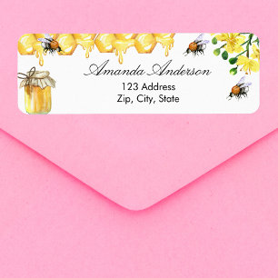 Etiqueta Abejas zumbadoras miel floral dirección de devoluc