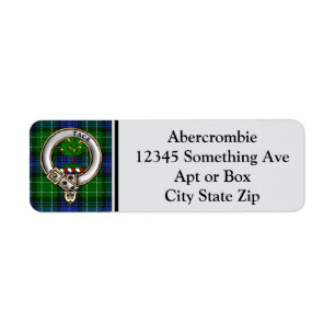 Etiqueta Abercrombie Clan Badge & Tartan Personalizado