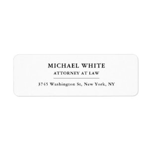 Etiqueta Abogado Minimalista profesional