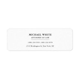 Etiqueta Abogado Minimalista profesional