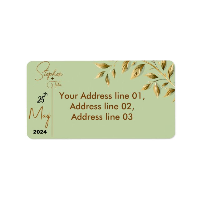 Etiqueta Abraza la elegancia natural (Frente)