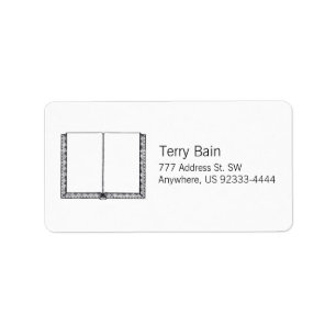 Etiqueta Abrir libro (páginas en blanco)