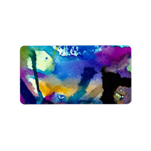 Etiqueta abstracta de la acuarela