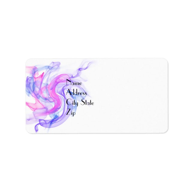 Etiqueta Abstracta el humo en el agua (Frente)