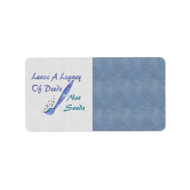 Etiqueta Acciones no semillas (Frente)