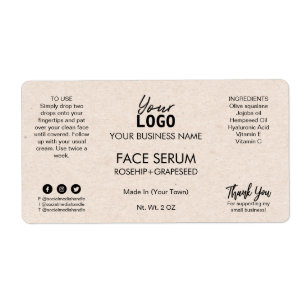 Etiqueta Aceite de pelo Beige Profesional