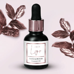 Etiqueta Aceite esencial Rosa de moda Botella pequeña para