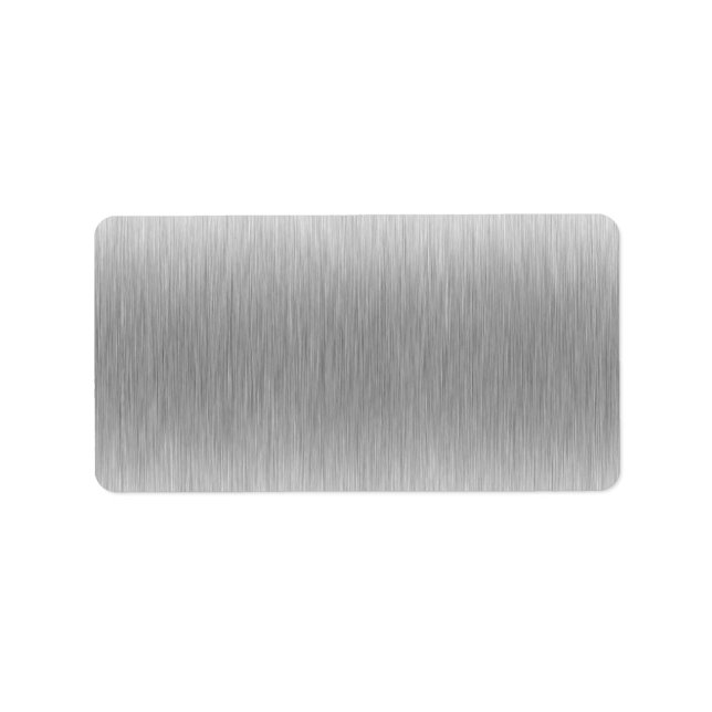 Etiqueta Acero inoxidable de aluminio cepillado texturado (Frente)